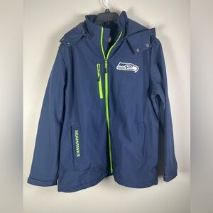 NFL Seattle Seahawks Coat Jacket Men's Sz XL Blue/Green Soft Shell LIned